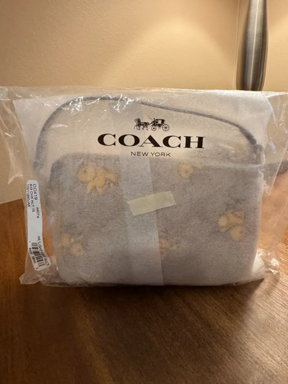 Coach Nolita Signature Canvas Wristlet Chick Print CC419